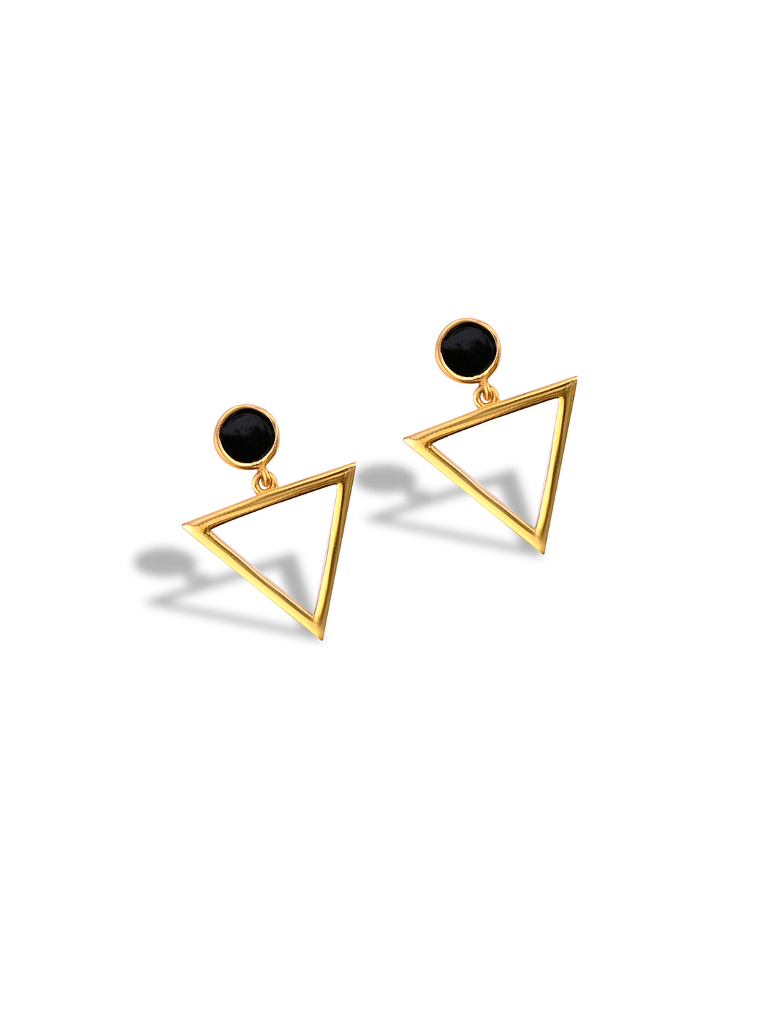 Contemporary Triangle Stud Drops