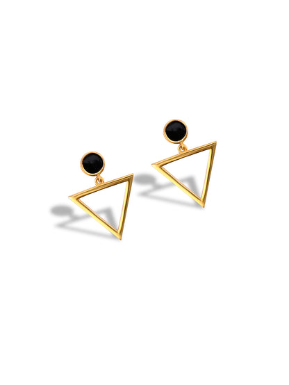 Contemporary Triangle Stud Drops