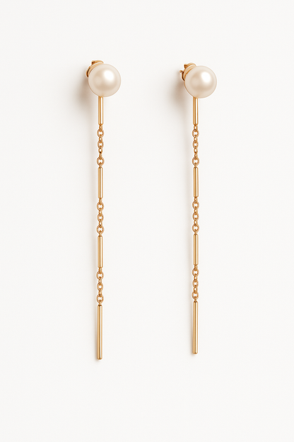Long Dangle Pearl Drops