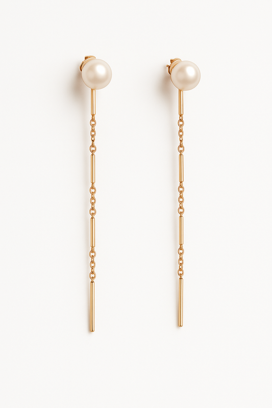 Long Dangle Pearl Drops