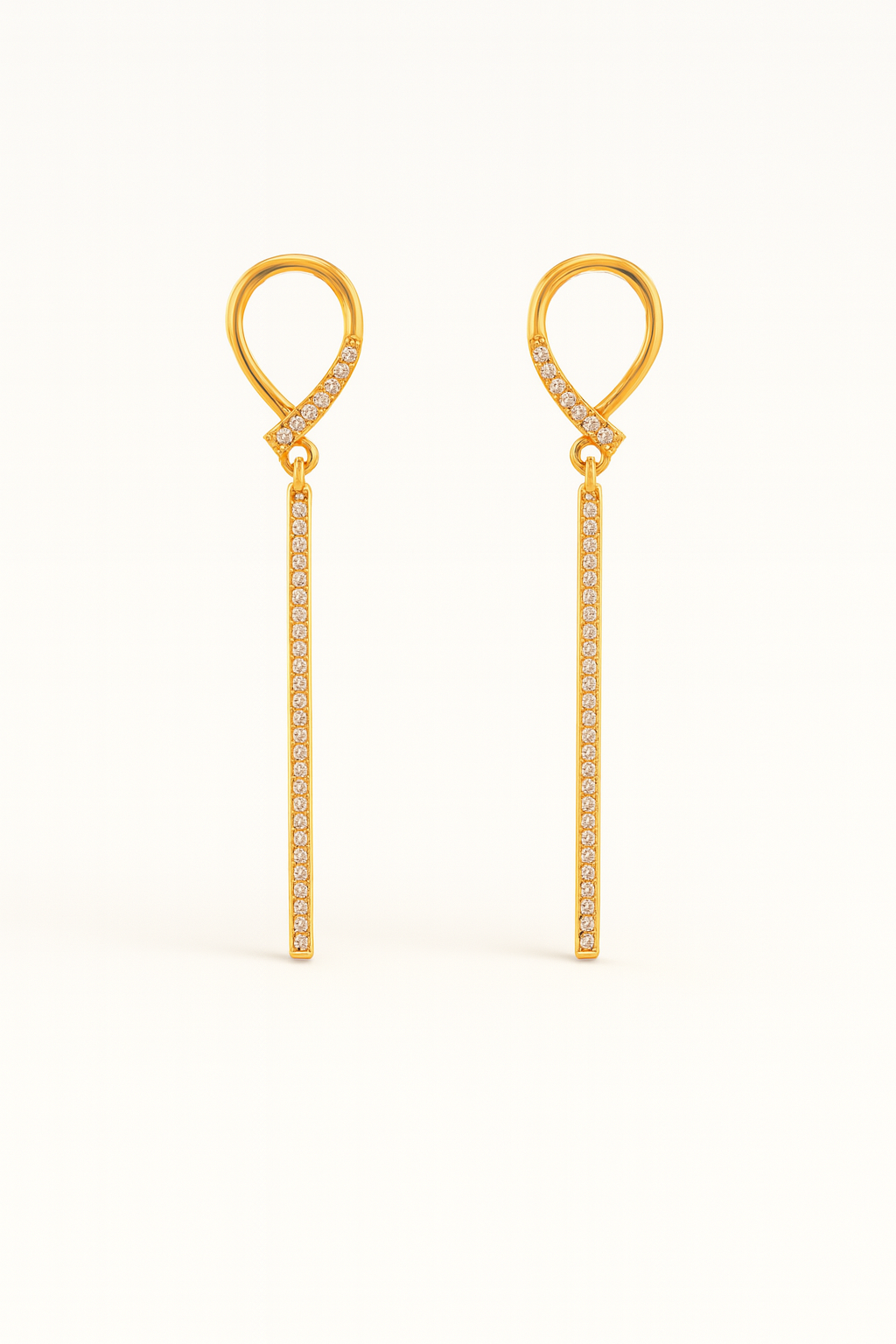 Shimmering Loop Drop Earrings