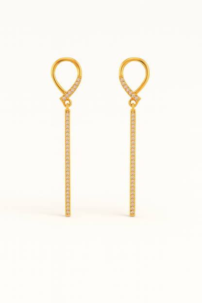 Shimmering Loop Drop Earrings