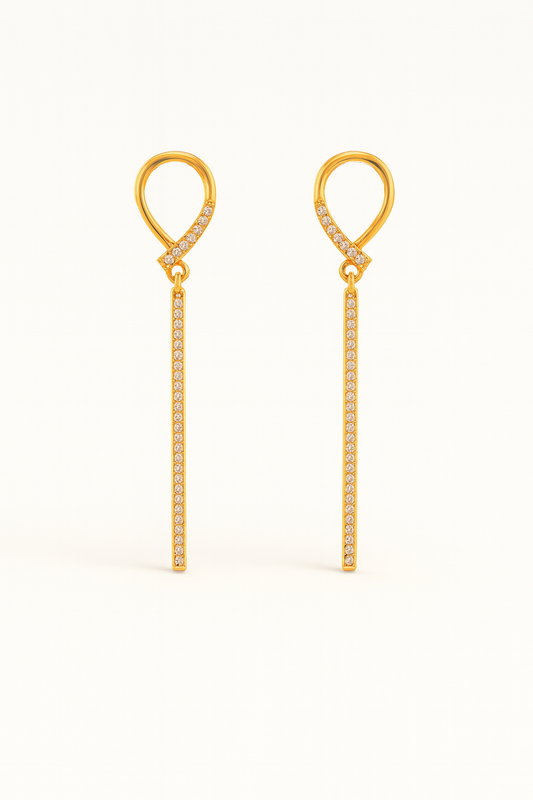 Shimmering Loop Drop Earrings